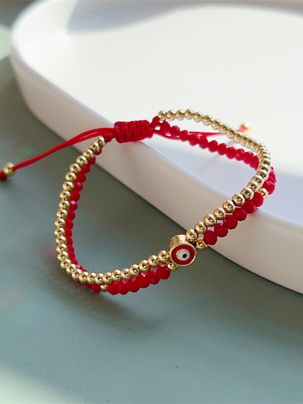 Red Golden Multilayer Evil Eye Bracelet Jewelry